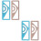 4Pcs Precise Metal Protractor Measuring Ruler Drawing Accessories Set 8