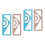 4Pcs Precise Metal Protractor Measuring Ruler Drawing Accessories Set 6
