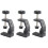 3Pcs Adjustable Table Mount Clip Black Durable Aluminum Alloy 6