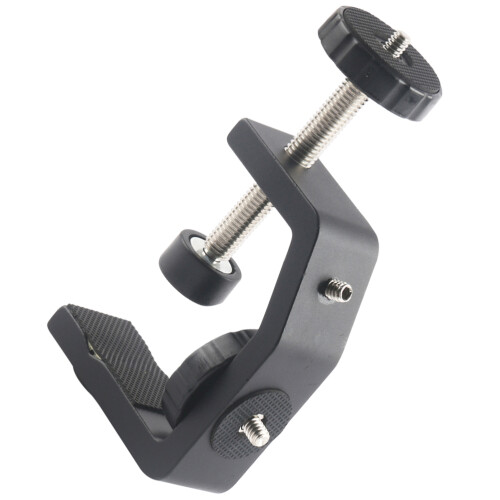 3Pcs Adjustable Table Mount Clip Black Durable Aluminum Alloy 2