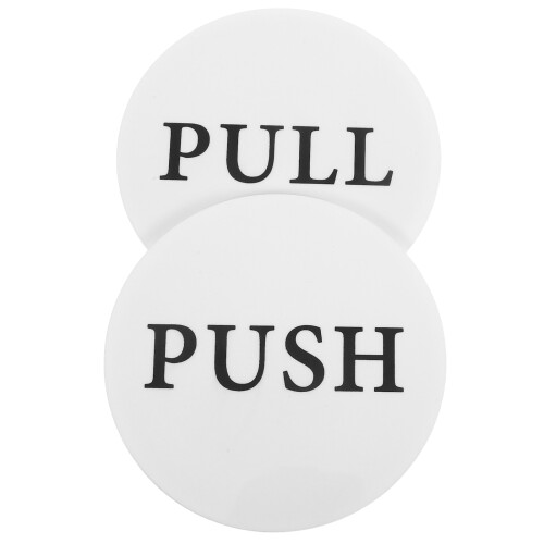 10Pcs Durable White Acrylic Push Pull Door Sign for Cafes and Stores 1