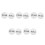 10Pcs Durable White Acrylic Push Pull Door Sign for Cafes and Stores 9