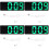 4Sets Decorative Mirror Surface LED Alarm Clock Silver for Home 5