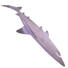 6Sets Dark Blue Shark Hanging Adornment Metal Wall Art for Room Office