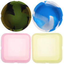 16Pcs Blue Silicone Ashtrays Reusable Portable
