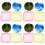 16Pcs Blue Silicone Ashtrays Reusable Portable 7