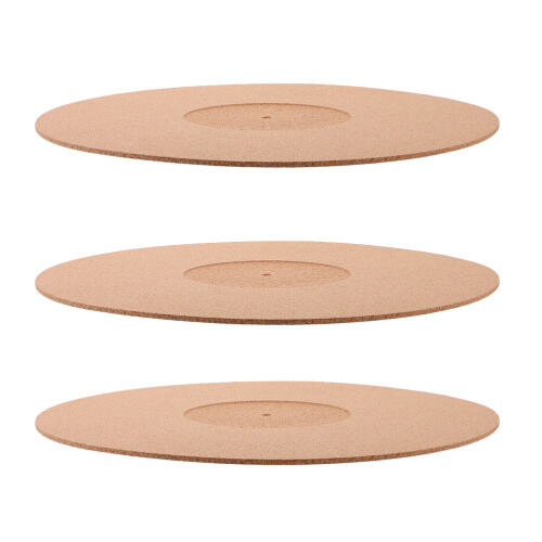 9Pcs Durable Cork Vinyl Record Protective Mat Brown Turntable Pad 1