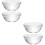 4Pcs Clear Glass Food Bowls Stackable Prep Bowls for Kitchen Use 8