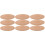 9Pcs Durable Cork Vinyl Record Protective Mat Brown Turntable Pad 6