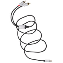 4Pcs USB C to Rca Splitter Audio Cable Nylon Braided for Microphones