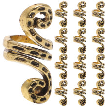 40Pcs Zinc Alloy Hair Cuff Charms Golden Lightweight Hair Decoration