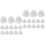 40Pcs White Pen Bushings Pe Material Non-Stick Insulating Accessories 6
