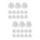 40Pcs White Pen Bushings Pe Material Non-Stick Insulating Accessories 9