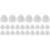 40Pcs White Pen Bushings Pe Material Non-Stick Insulating Accessories 4