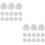 40Pcs White Pen Bushings Pe Material Non-Stick Insulating Accessories 8