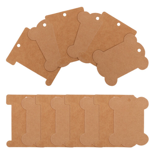 160Pcs Durable Kraft Paper Thread Winding Boards for Sewing Crafts 2