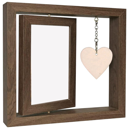 5Pcs Simple Light Brown Wood Picture Frames for Bedroom Decor
