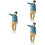 3Pcs Small Resin Male Figurines Multicolor Sand Table Props 8