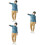 3Pcs Small Resin Male Figurines Multicolor Sand Table Props 9