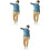 3Pcs Small Resin Male Figurines Multicolor Sand Table Props 5