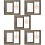 5Pcs Simple Light Brown Wood Picture Frames for Bedroom Decor 10