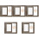 5Pcs Simple Light Brown Wood Picture Frames for Bedroom Decor 5