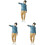 3Pcs Small Resin Male Figurines Multicolor Sand Table Props 4