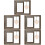 5Pcs Simple Light Brown Wood Picture Frames for Bedroom Decor 8