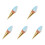 5Pcs Blue Simulation Ice Cream Cone Props for Dessert Shop Display 4
