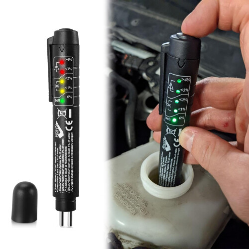 Brake Fluid Tester Pen DOT3 DOT4 DOT5.1 with 5 LED Moisture Indicators Universal Car Diagnostic Tool