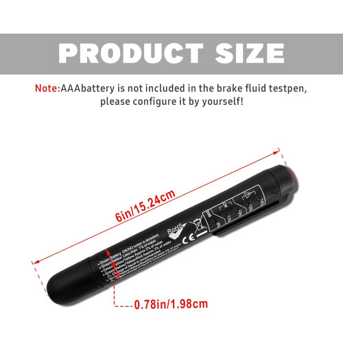 Brake Fluid Tester Pen DOT3 DOT4 DOT5.1 with 5 LED Moisture Indicators Universal Car Diagnostic Tool 1