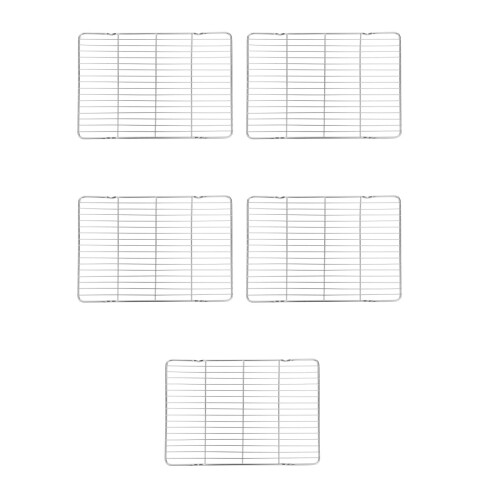 5Pcs Multi-Use Silver Baking Cooling Racks for Cookies Bread and More 1