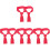 8Pcs Red Cotton Chef Neckerchief Comfortable Washable Durable Work Tie 4