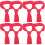 8Pcs Red Cotton Chef Neckerchief Comfortable Washable Durable Work Tie 7