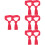 8Pcs Red Cotton Chef Neckerchief Comfortable Washable Durable Work Tie 8