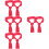 8Pcs Red Cotton Chef Neckerchief Comfortable Washable Durable Work Tie 9