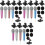 12Sets Mini Microphone Kits with Foam Covers and Stands for Recording 4