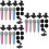 12Sets Mini Microphone Kits with Foam Covers and Stands for Recording 8