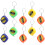 20Pcs Small Retractable Tape Measure Portable Keychain Assorted Colors 3