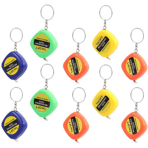 20Pcs Small Retractable Tape Measure Portable Keychain Assorted Colors 2