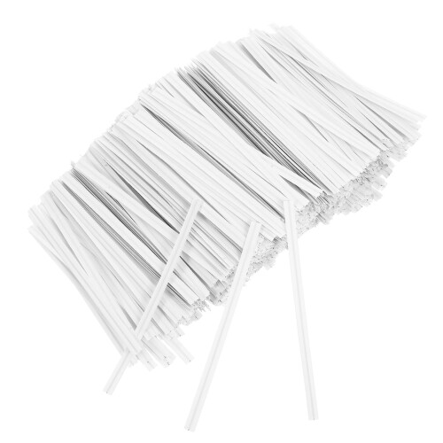 4000Pcs White Kraft Paper Party Candy Twist Ties Durable Bread Ties 1