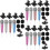 12Sets Mini Microphone Kits with Foam Covers and Stands for Recording 7