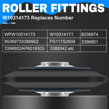 1 Stycke LäMplig för W10314173 Drumhjul för Torktumlare LäMplig för W10314173 8536973 8536974 AP6019303 PS11752609