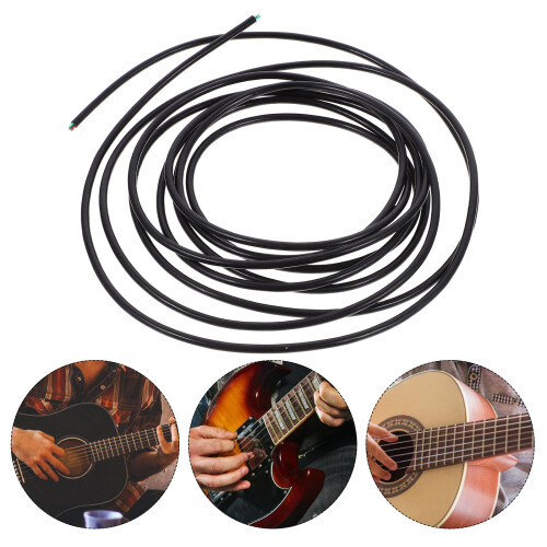2Pcs Guitar Circuit Wire 4 Core Shielded Black Wire Tinned Copper Core 2