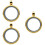 3Pcs Durable Golden Locket Pendant Openable Double Sided Photo Charm 9