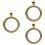 3Pcs Durable Golden Locket Pendant Openable Double Sided Photo Charm 8
