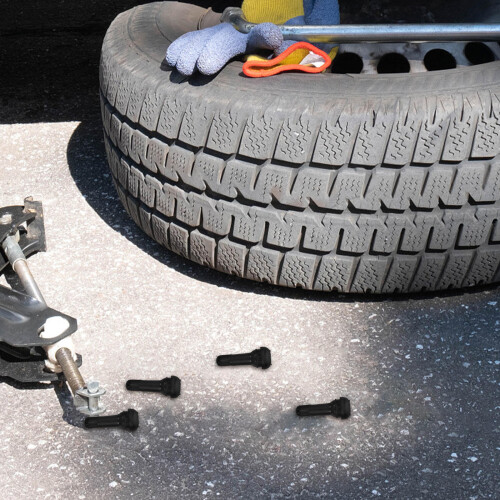 400Pcs Tr-413 Black Rubber Snap-in Tire Stems for 2