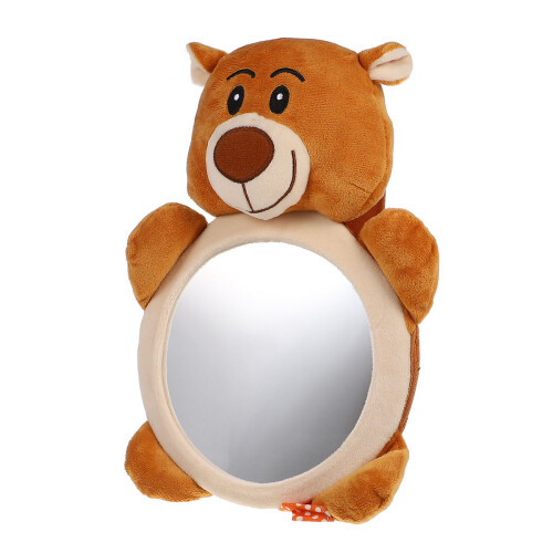 2Pcs Safety Mirror Plush Bear Rearview Child Back Mirror 1