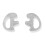 Replaceable Silicone Ear Plugs Triangular Ear Holder White Transparent L Size Ear Plugs Walkie Talkie Accessories 3