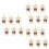 18Pcs Dark Brown Tiny Bear Dolls for Keychain Decor 8